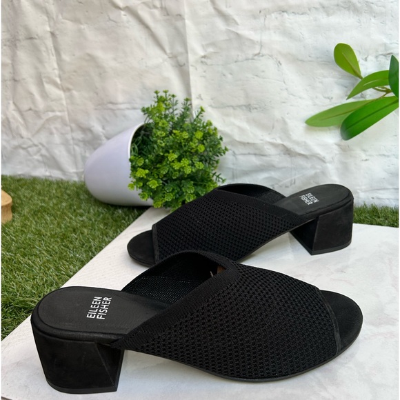 Eileen Fisher
Fave Stretch Fabric Block 2” Heel Sandals 
$175 size 8 New - Picture 6 of 16